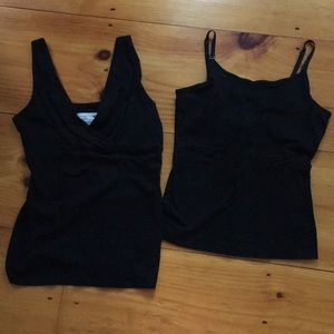 2 black maternity tank tops